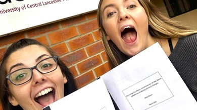 Image for news article: Joy as degree students submit their final dissertations