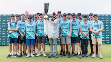 Image for news article: Golf degree students save the day at Saudi Open