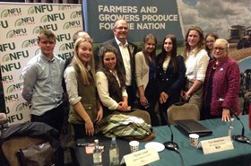 Agriculture student challenges industry leaders at NFU fringe event