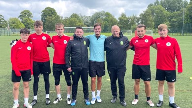 Image for news article: Football students enjoy training sessions with elite level player